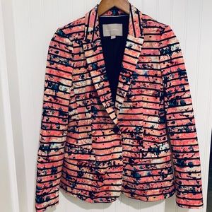 Banana Republic striped floral blazer Jacket 8